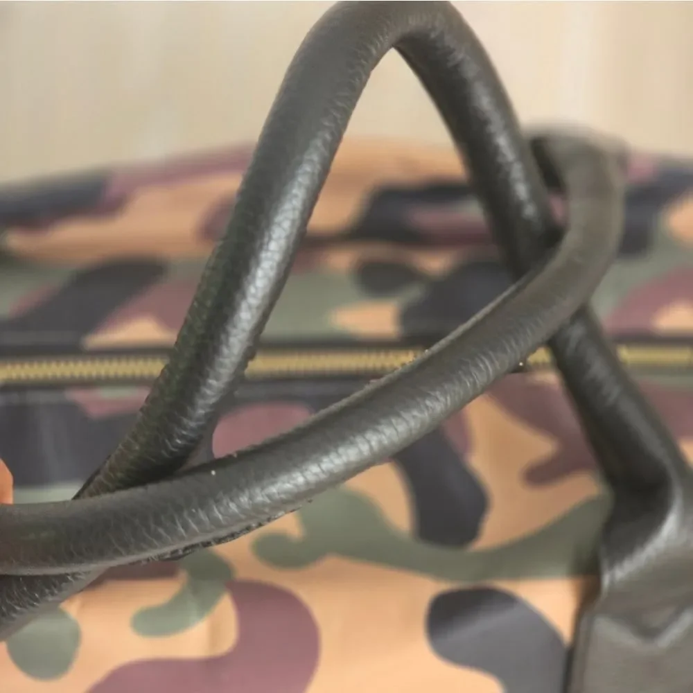 J.W. Hulme Chelsea Camouflage Travel Bag with Pouch and Adjustable Strap New